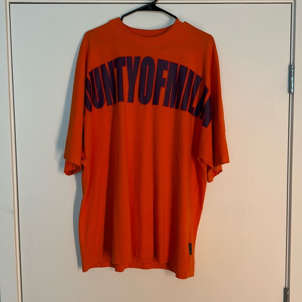 Marcelo Burlon County of Milan Orange Logo Tee